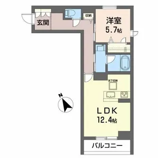 レアリゼ長町【1階】の間取り