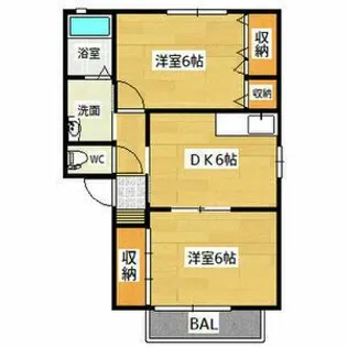 橋本住宅A棟【2階】の間取り