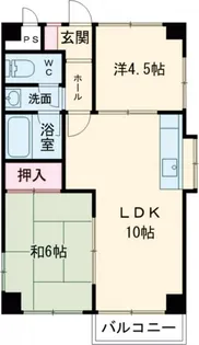 ベネフィス粟津【4階】の間取り