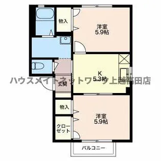 パンパスグラス【1階】の間取り