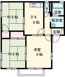 クレールパル【2階】の間取り