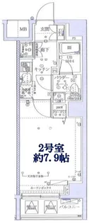 スクエアシティ横浜新子安【8階】の間取り