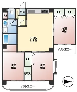 グランド吹上【7階】の間取り