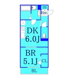 ナウスリート【1階】の間取り