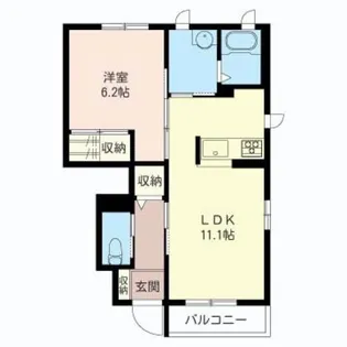 グリーンスカイA【1階】の間取り