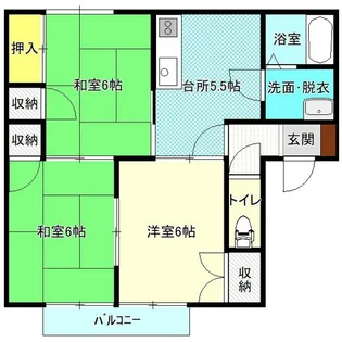 メープル高松【1階】の間取り