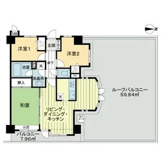 ライオンズマンション川越南古谷【7階】の間取り
