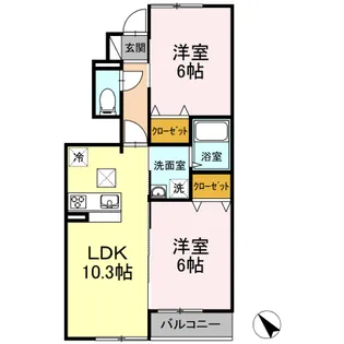 セレナオモダカ【1階】の間取り