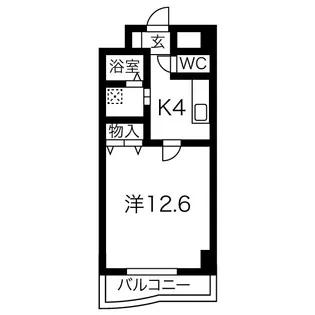 ランドマーク西町【4階】の間取り