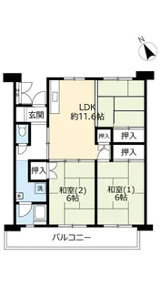UR津久野南【7階】の間取り