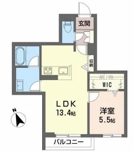 シャーメゾン岡田ハイテール【1階】の間取り