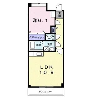 メルベーユフジワラII【2階】の間取り