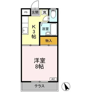 マルマツハイツ B【1階】の間取り