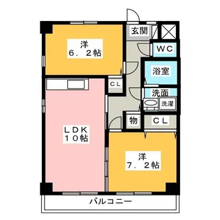 エミネンスヴィラ壱番館【2階】の間取り