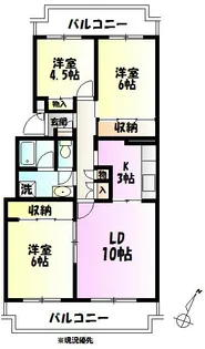 テレパレス伊勢原6号棟【1階】の間取り