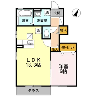 エクレール【1階】の間取り