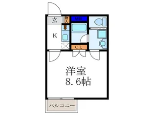 MONOCOMODO御前A棟B棟【2階】の間取り