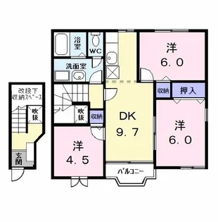 ブローテ イースト【2階】の間取り