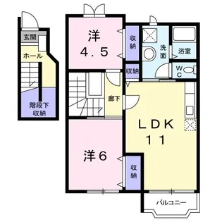 ローテローゼY【2階】の間取り