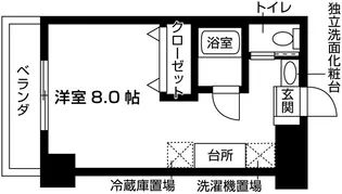 ウイステリア新瑞【8階】の間取り