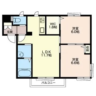 グレイスコート【1階】の間取り