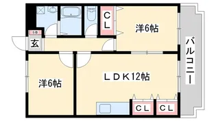 ニューマリッチ加古【2階】の間取り
