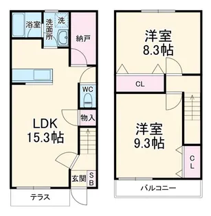 ハイツ浅賀の間取り