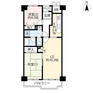 UR光が丘パークタウンゆりの木通り北【4階】の間取り