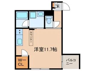 シャングリラ川崎【1階】の間取り