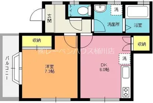 木村ハイツ【1階】の間取り