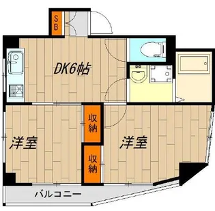エステート岸野【4階】の間取り
