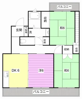 グランヴェール伏見III【2階】の間取り