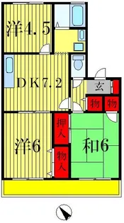 ハイランズA【2階】の間取り