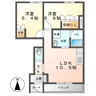 メルヴェイユI【1階】の間取り