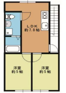 西野大鳥井ハイツ【2階】の間取り
