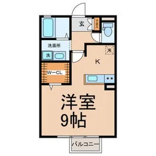 セジュール松ケ枝【2階】の間取り