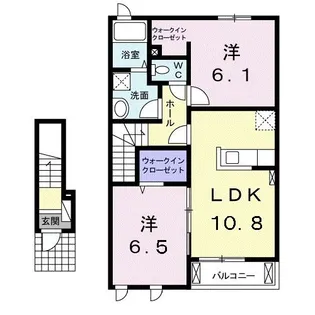 フロントリヴァーB【2階】の間取り