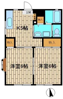 サン・ウィンドA【1階】の間取り