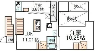 グランドール北千住I【2階】の間取り