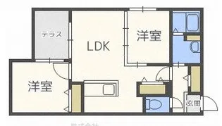 ヴェリタス南郷【1階】の間取り