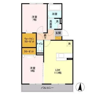 ソレイユII【3階】の間取り