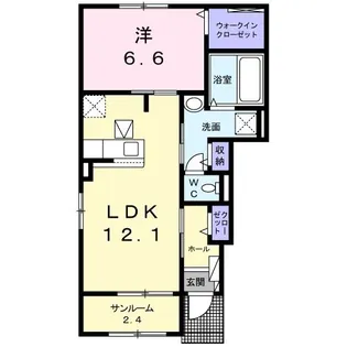 ピンズ唐津IV【1階】の間取り