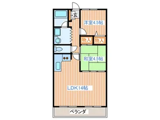 エルパーク浮島【2階】の間取り