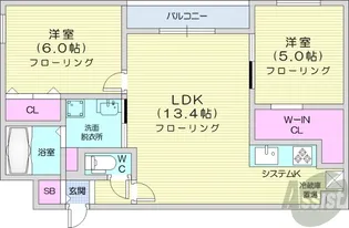 仮)シキレジデンス南平岸【4階】の間取り