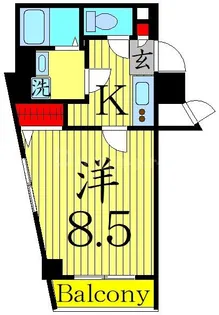 アンベリール墨田【10階】の間取り