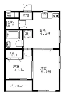 ヴィラハシモト【3階】の間取り