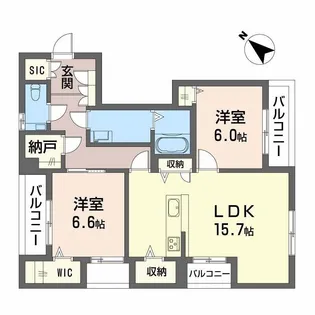 ホクラニ【2階】の間取り