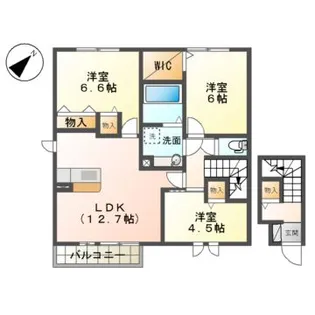 ラフィネ栄【2階】の間取り