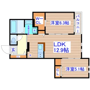 セレーネ向山【3階】の間取り