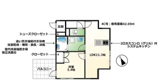 Cladire TARO【4階】の間取り